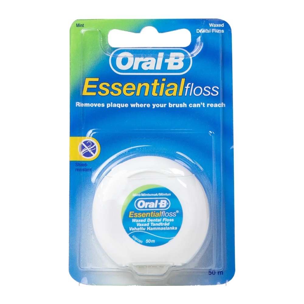 نخ دندان اورال بی Oral B مدل Essential با طعم نعنا طول 50 متر مدل 1
