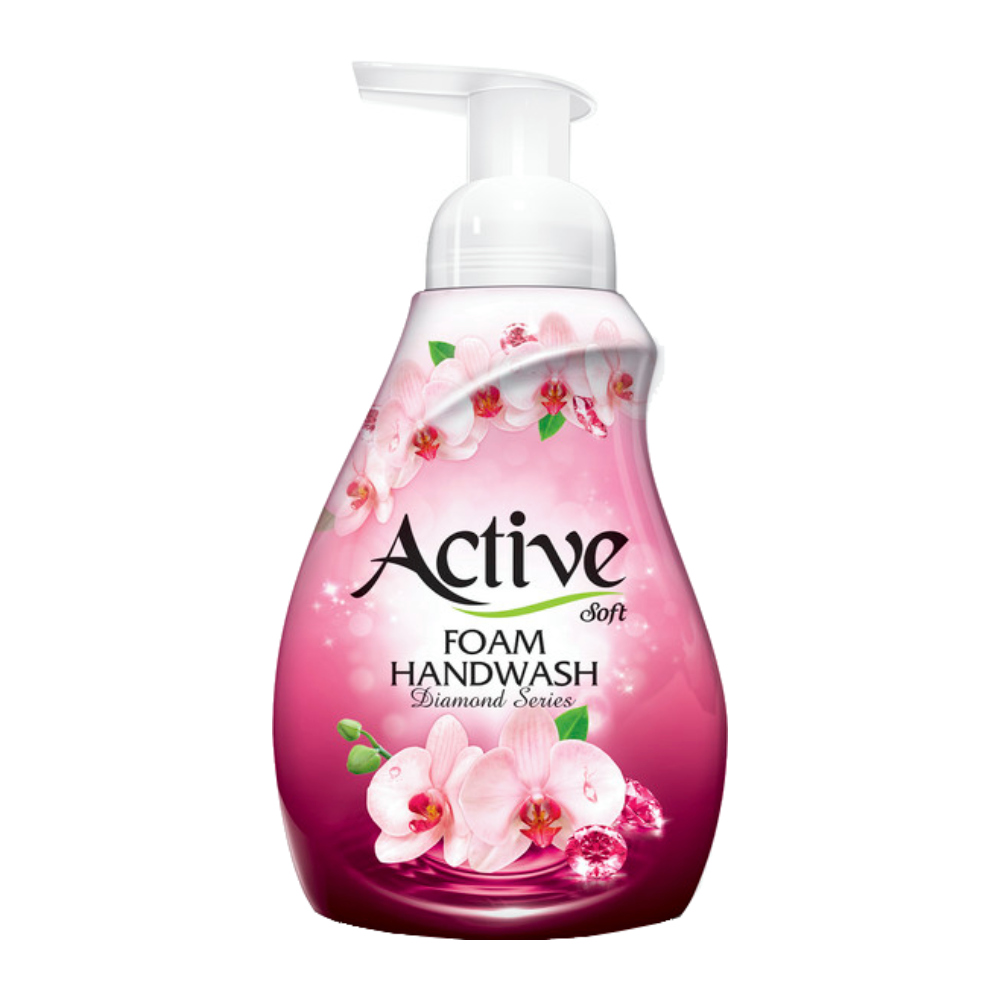 مایع دستشویی فومی اکتیو Active مدل Pink مرطوب کننده پوست وزن 500 گرم مدل 1