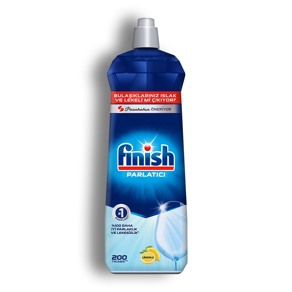 مایع جلا دهنده ظروف Finish مدل Rinse Aid رایحه لیمو حجم 800 میل مدل 1