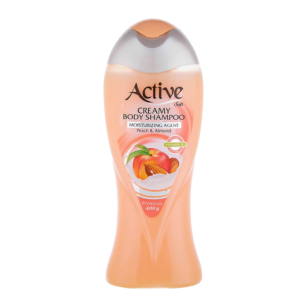 شامپو بدن کرمی اکتیو Active مدل Peach And Almond حاوی عصاره هلو و بادام وزن 400 گرم مدل 1