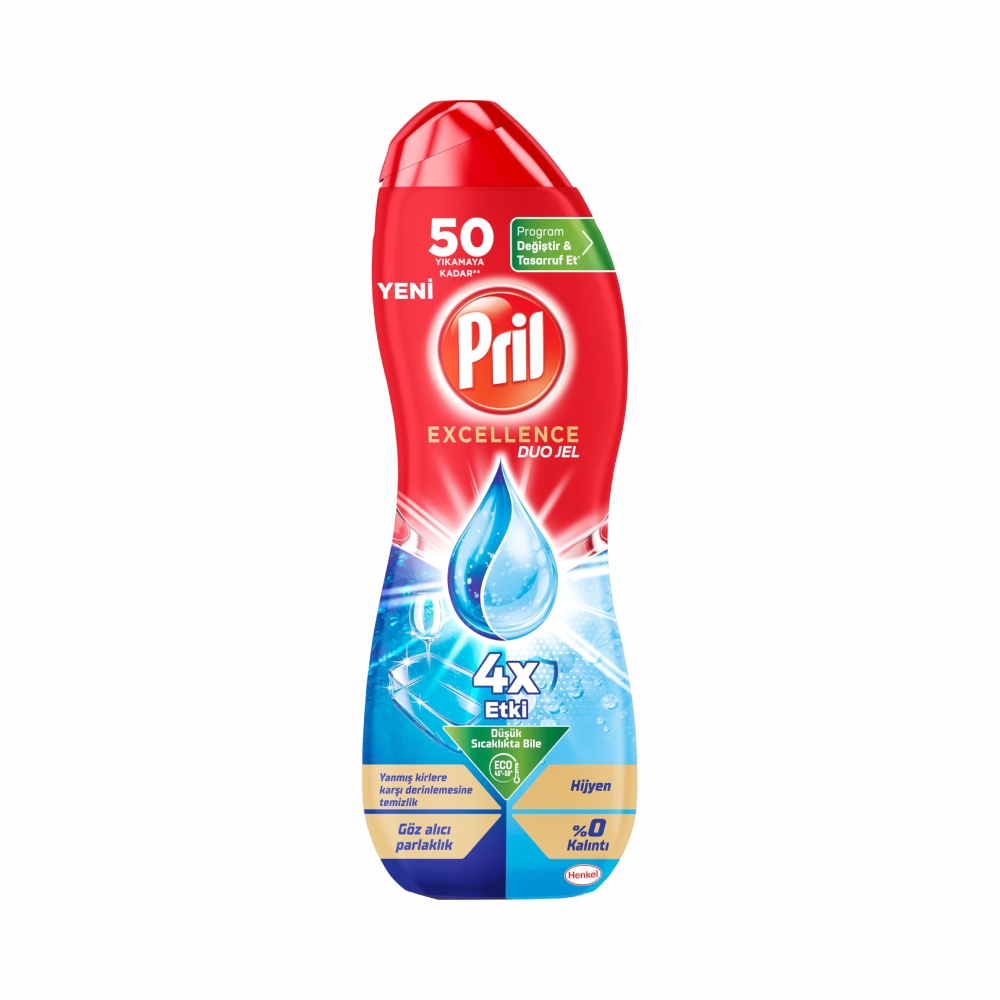 ژل ماشین ظرفشویی پریل Pril مدل Exellence Duo Gel حجم 900 میل مدل 1