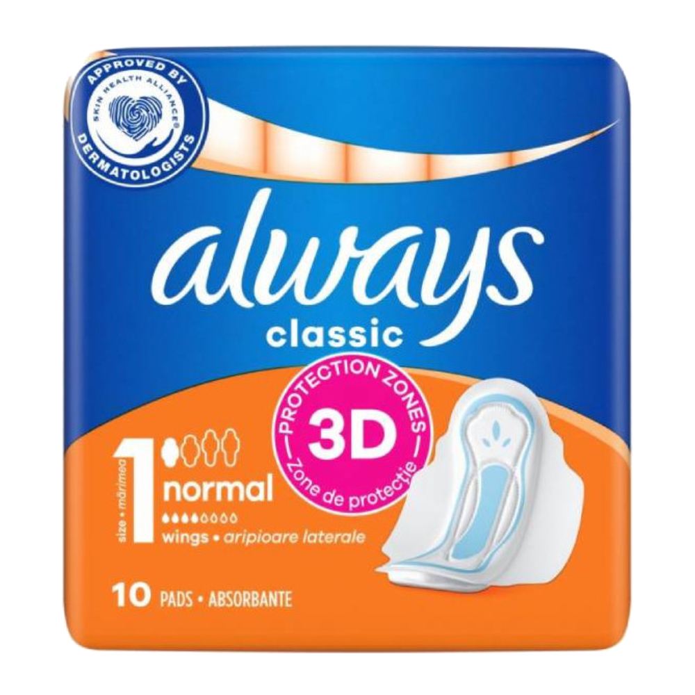نوار بهداشتی بالدار آلویز Always مدل Classic مناسب استفاده روزانه بسته 10 عددی مدل 1