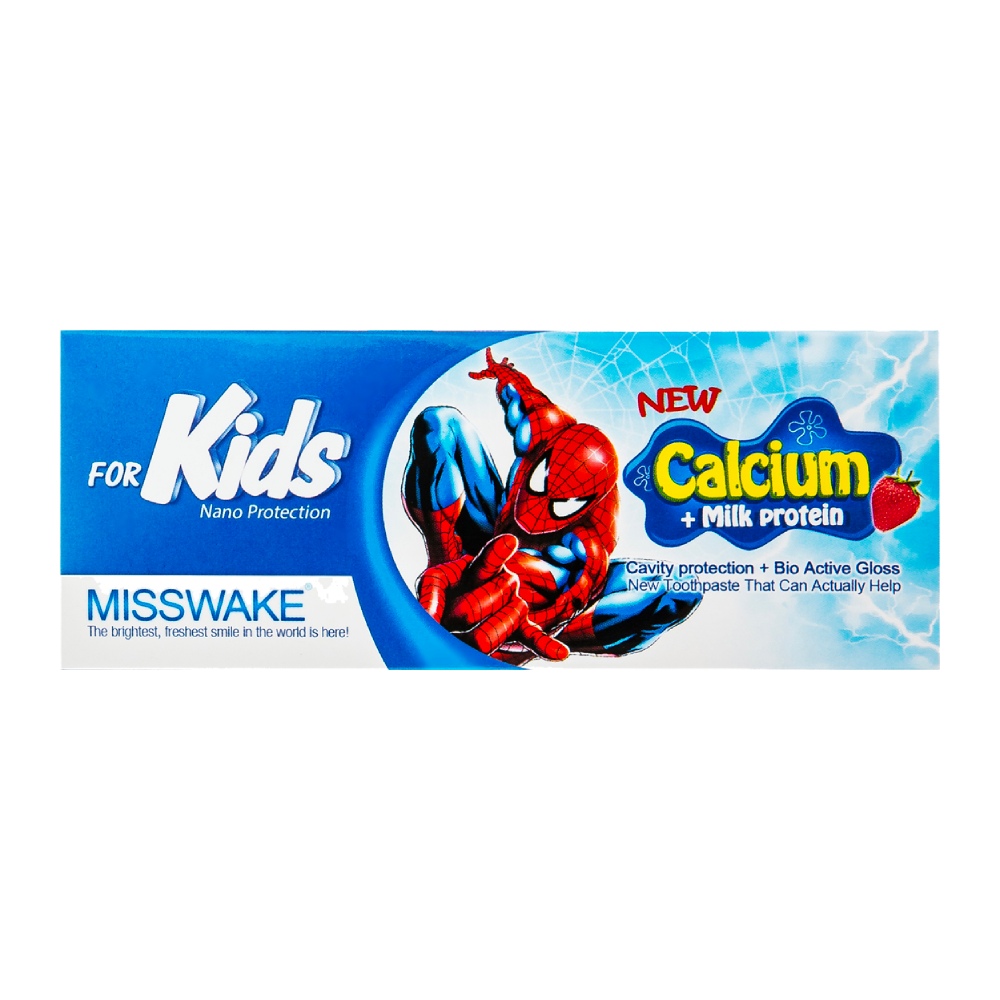 خمیر دندان ژله ای کودک میسویک Misswake مدل Spiderman طعم توت فرنگی حجم 50 میل مدل 1