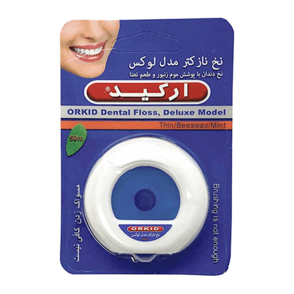 نخ دندان ارکید Orkid مدل Deluxe لوکس با طعم نعنا طول 50 متر مدل 1