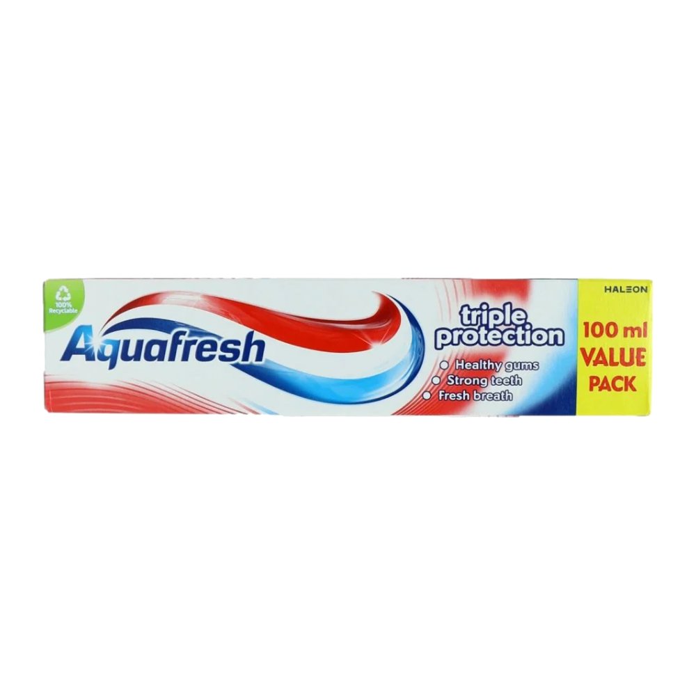 خمیر دندان آکوا فرش Aquafresh مدل Triple Protection محافظت سه گانه حجم 100 میل مدل 1