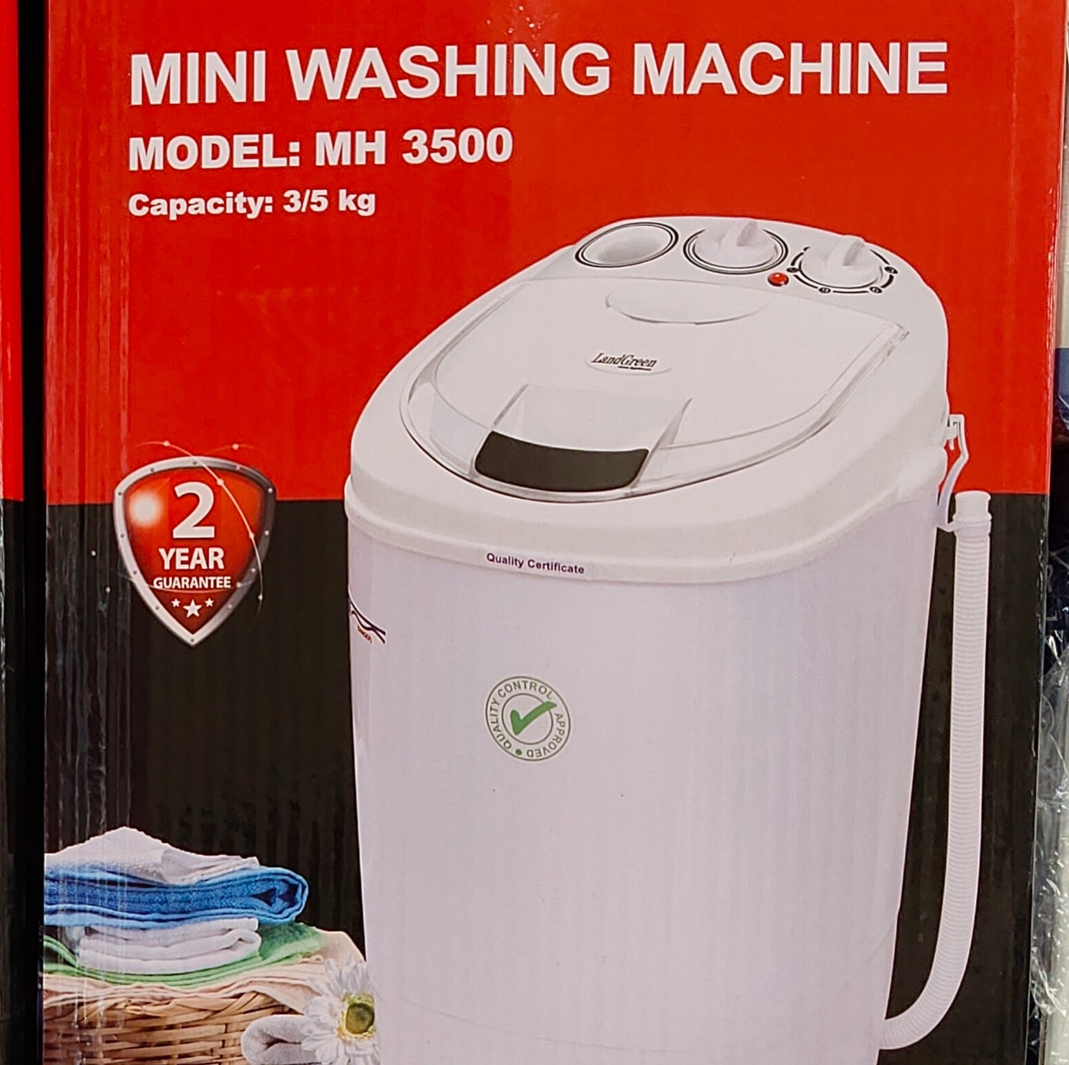 مینی واش لندگرین MH3500 ظرفیت 3.5 کیلو و خشک کن دار