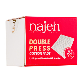 پد آرایش پاک کن ناژه Najeh مدل خشک Double Press بسته 30 عددی