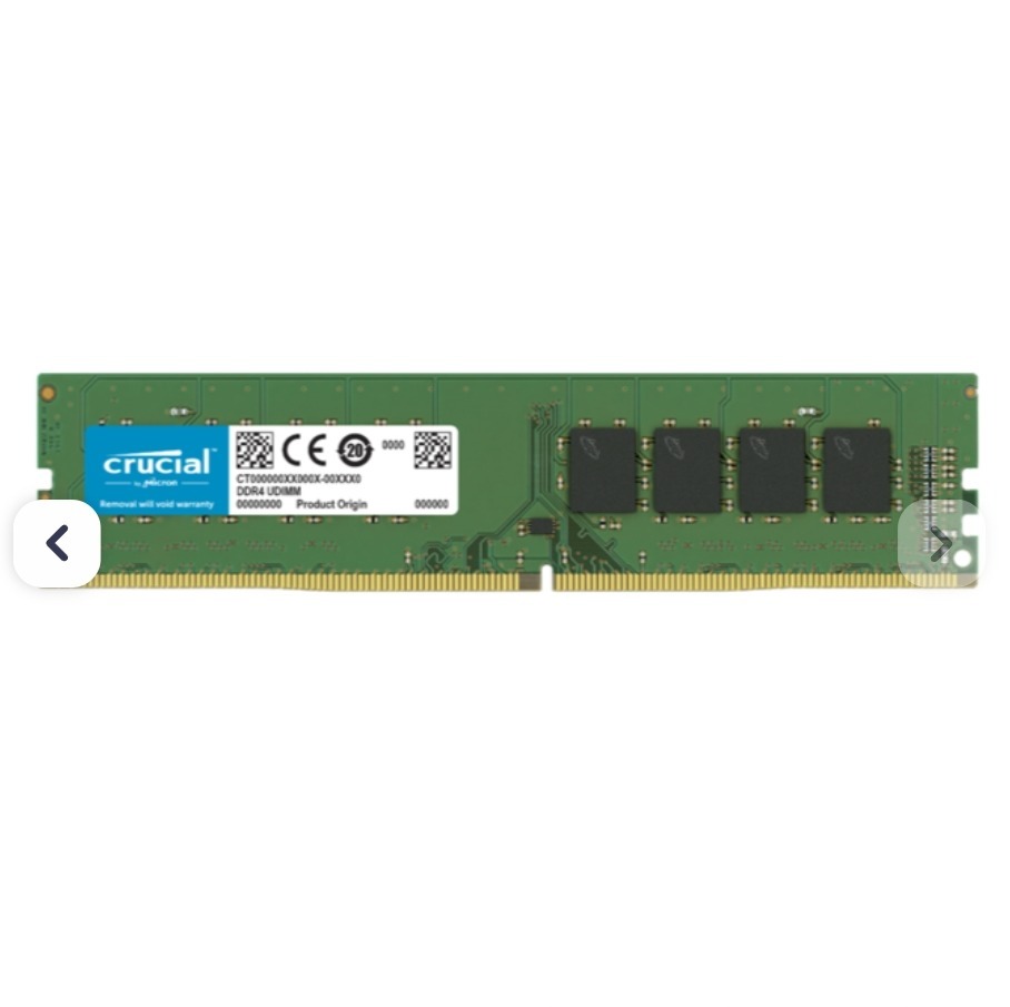رم کامپیوتر DDR4 تک کاناله 3200 مگاهرتز کروشیال ظرفیت 8 گیگابایت