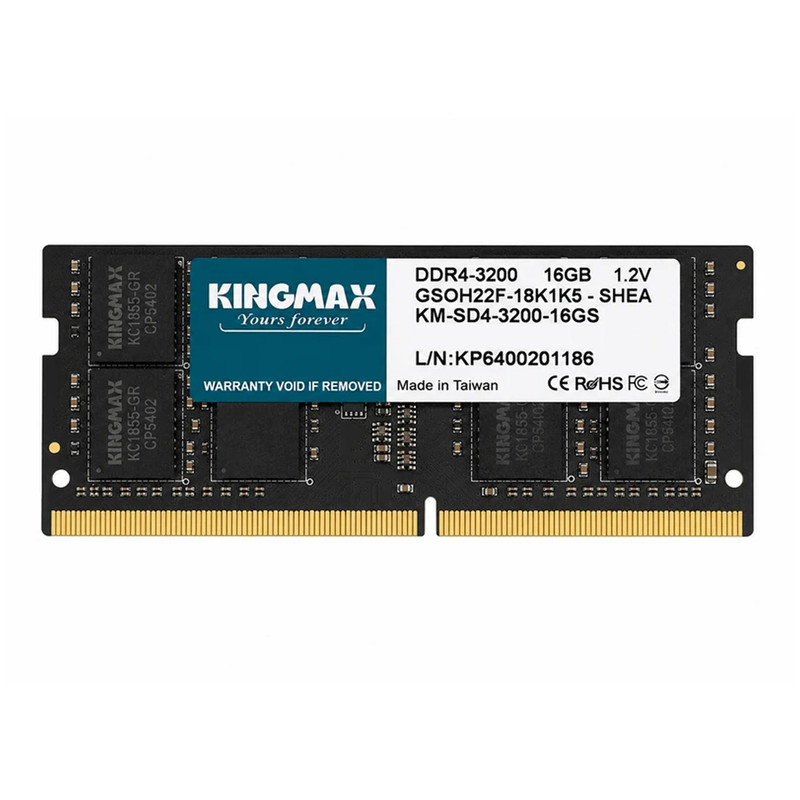 رم لپتاپ DDR4 تک کاناله 3200 مگاهرتز CL22 کینگ مکس مدل KM-SD4-3200-16GS ظرفیت 16 گیگابایت