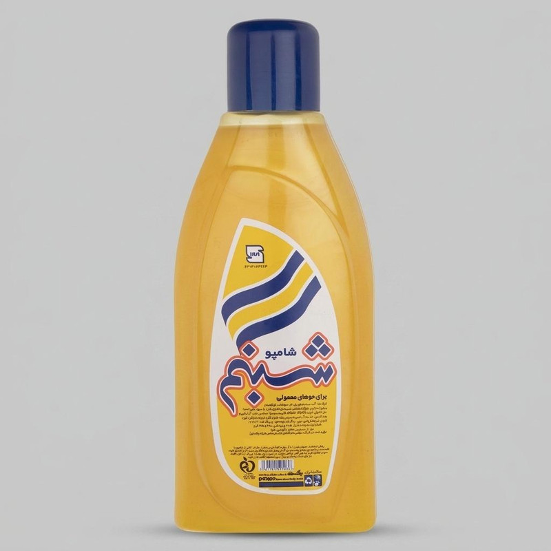 شامپو موهای معمولی شبنم حجم 625 گرم، تقویتکننده و تغذیهکننده عمقی، حفظ رطوبت و نرمی موها، مناسب بانوان و آقایان
