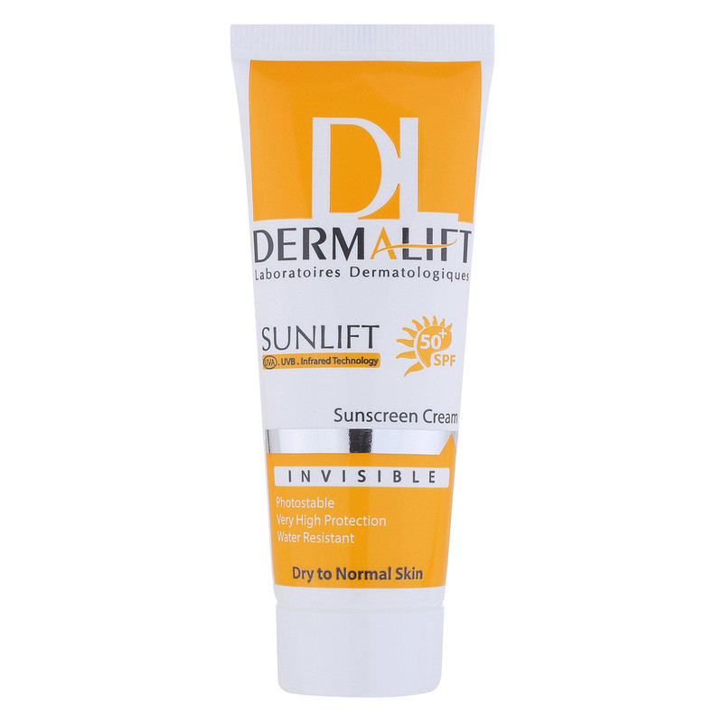 کرم ضد آفتاب بیرنگ صورت درمالیفت SPF 50 مدل SUNLIFT SPF50 محافظ UVA ،UVB، ضد آب، مناسب پوست خشک حجم 40 میلیلیتر مناسب...