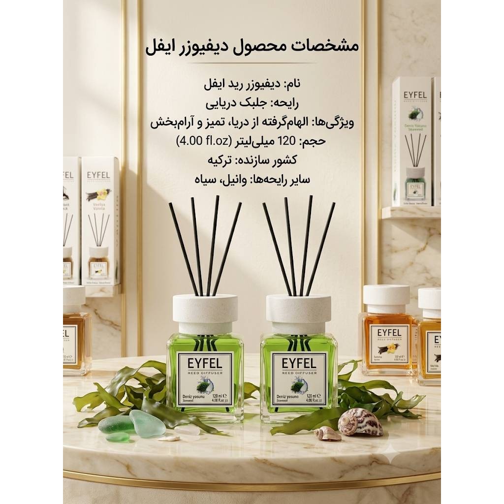 خوشبو کننده ایفل شیشه لهستان رایحه جلبک یا سوید