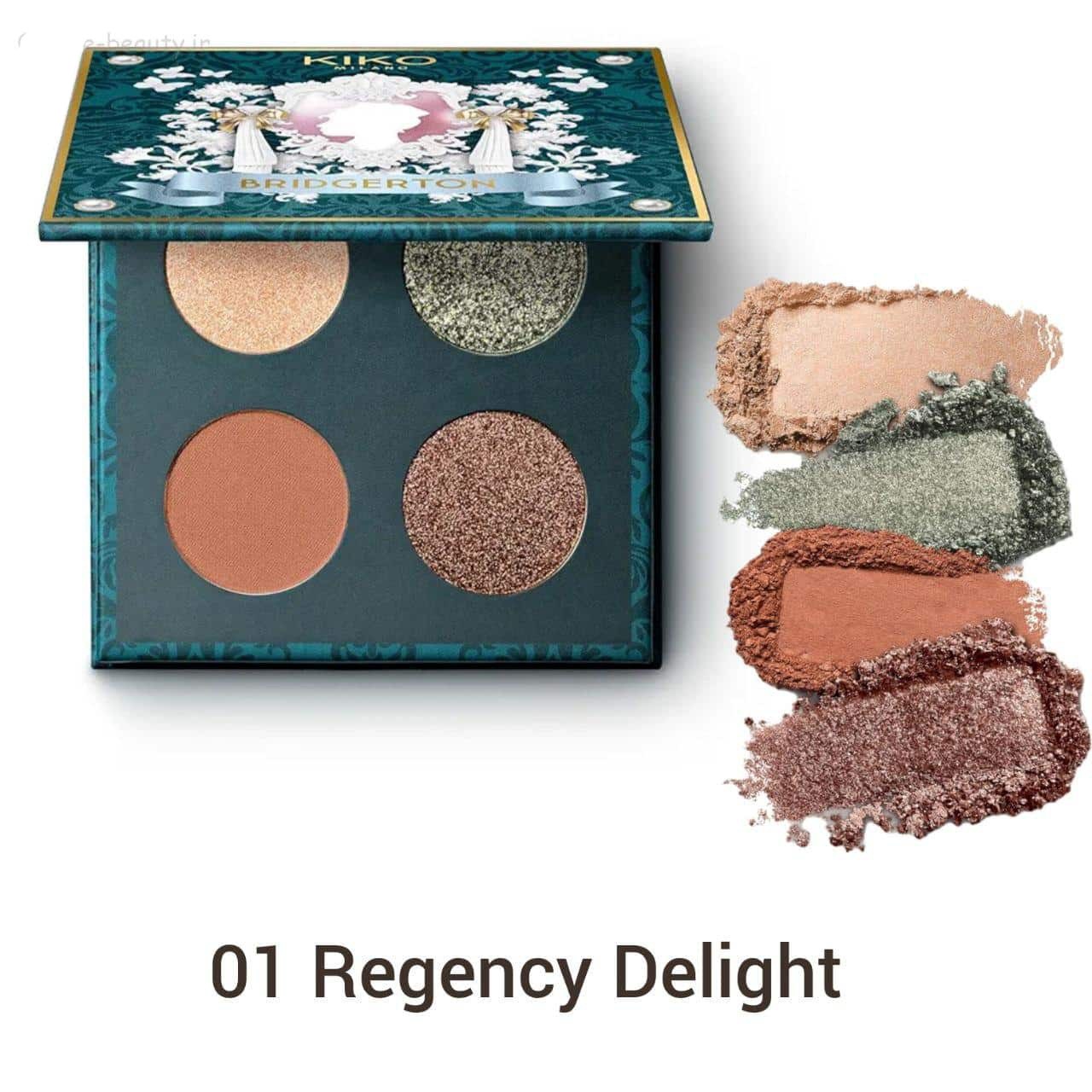 پالت سایه بریجرتون 4تایی کیکو میلانو Bridgerton quartet eyeshadow palette kiko milano