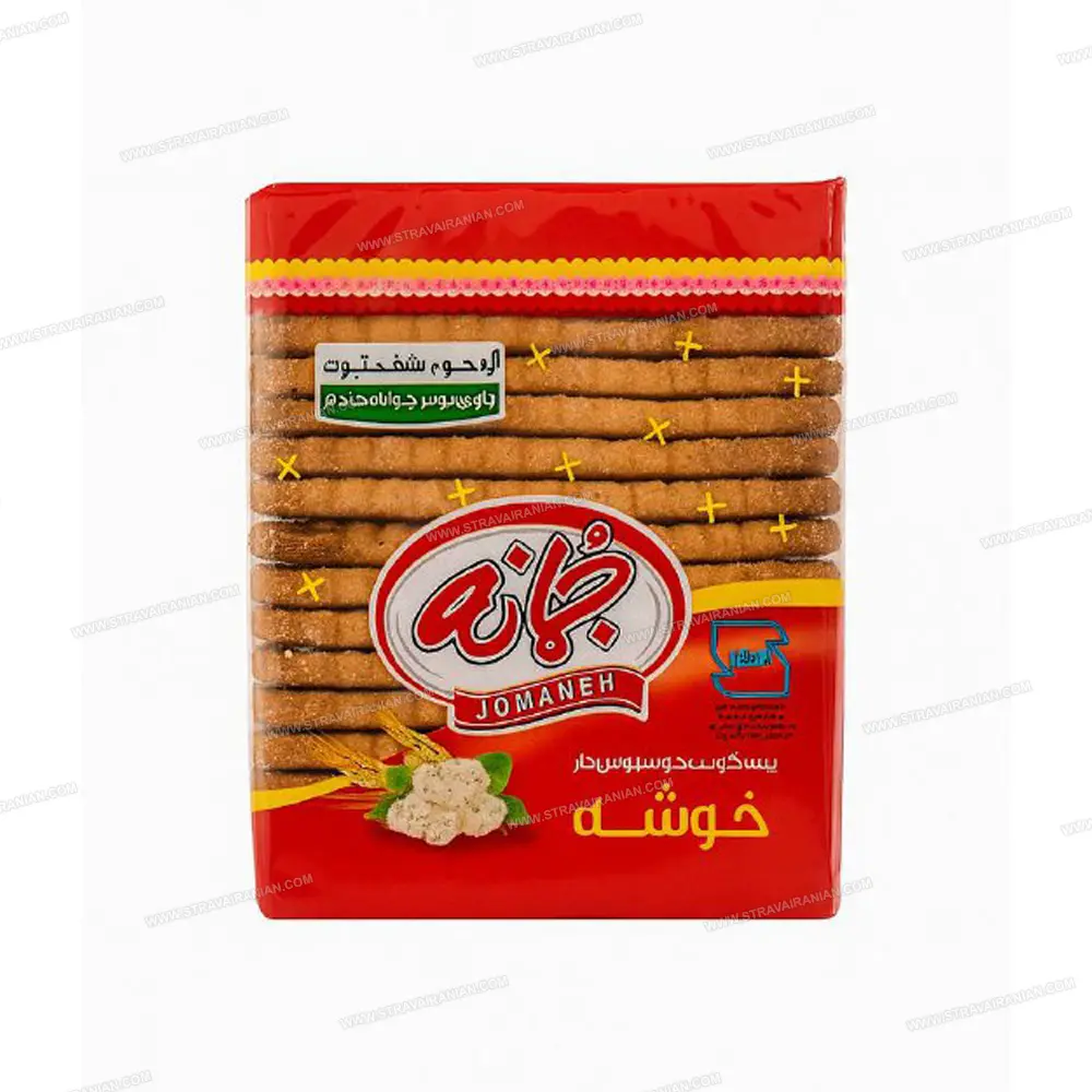 بیسکوییت جو سبوس دار با شهد توت جمانه