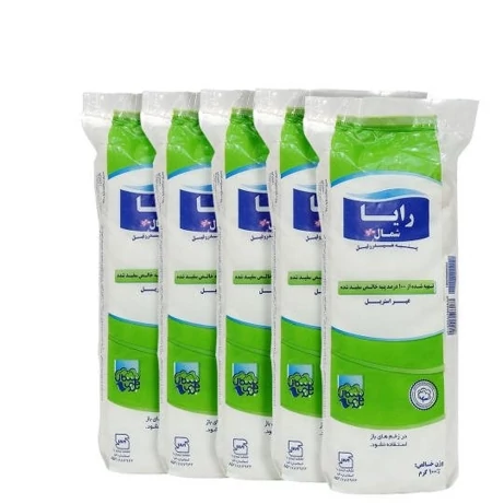 پنبه بهداشتی صد گرمی رایا کیسه 100 عددی عمده