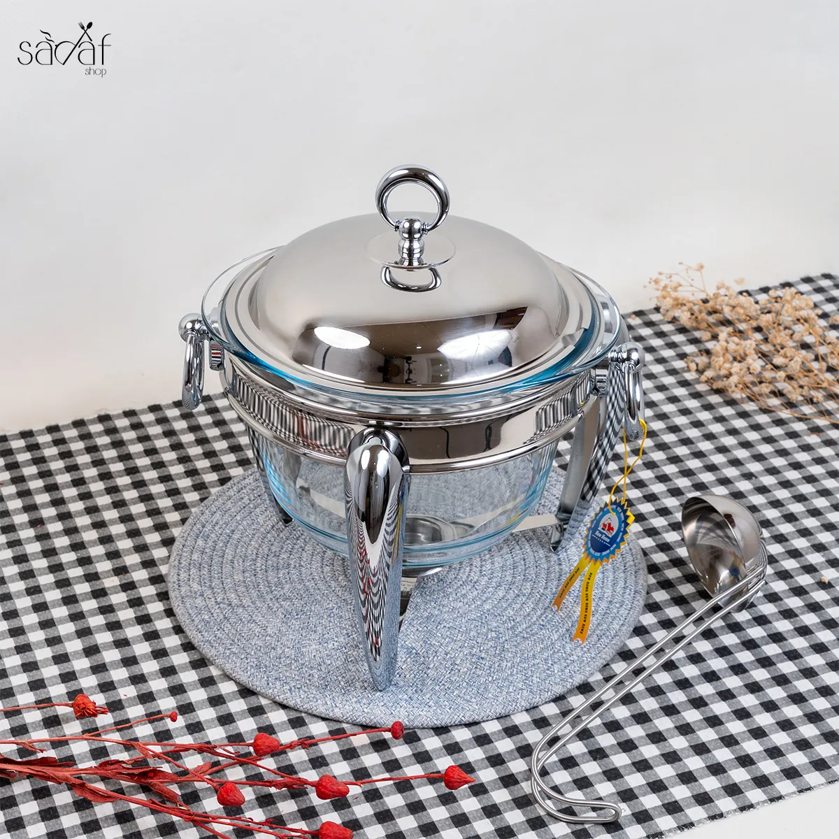 سوفله سوپ خوری استیل پیرکس نیو هوم به همراه یک ملاقه (یک عددی)