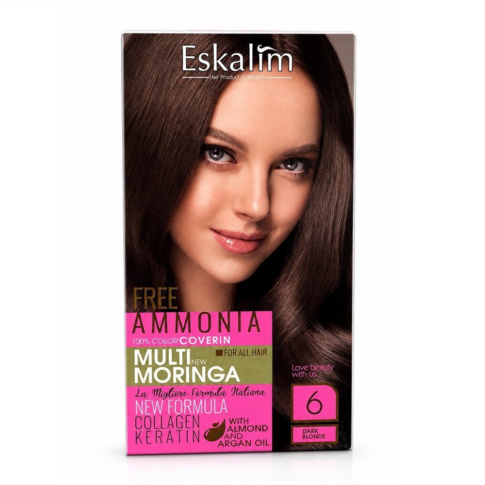 کیت رنگ مو اسکالیم شماره 6 بلوند تیره (dark blonde)
