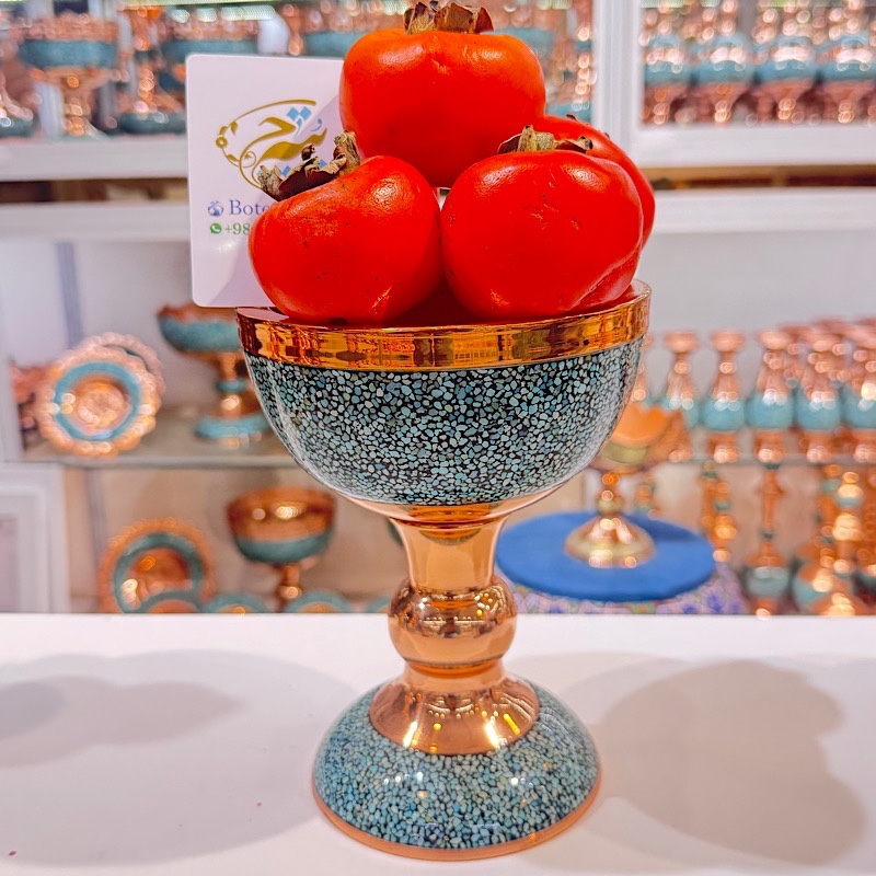 سنگاب یا جام فیروزه کوبی مسی 20سانتی