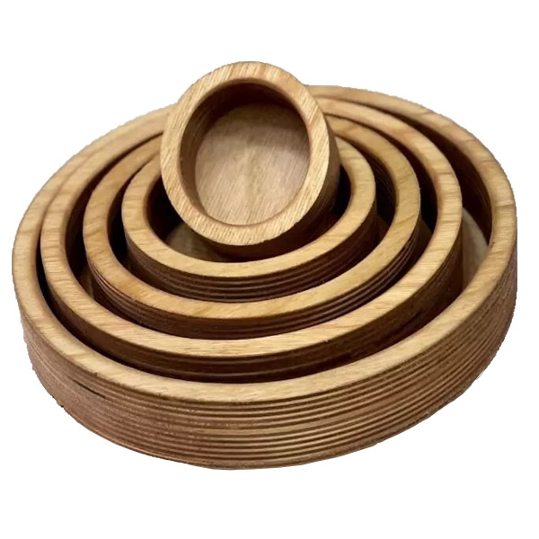 سینی چوبی گرد 5 تکه (گارانتی بدنه)