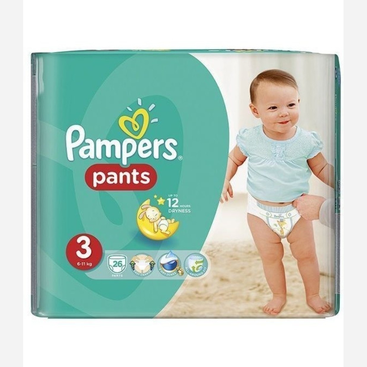 پوشک شورتی پمپرز آلمان سایز 3 بسته 26 عددی