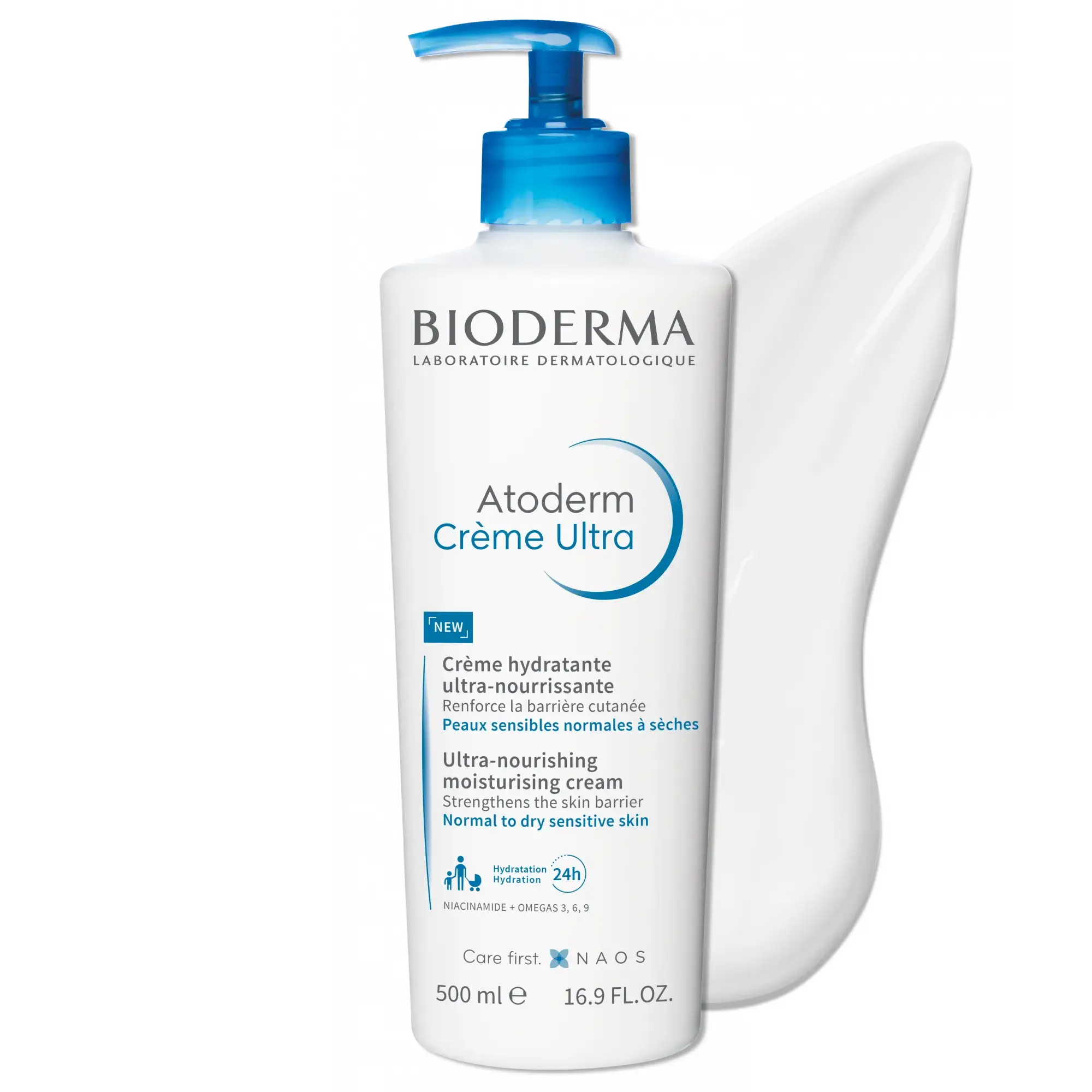 کرم مرطوب کننده بایودرما مدل Atoderm Ultra حجم 500ml