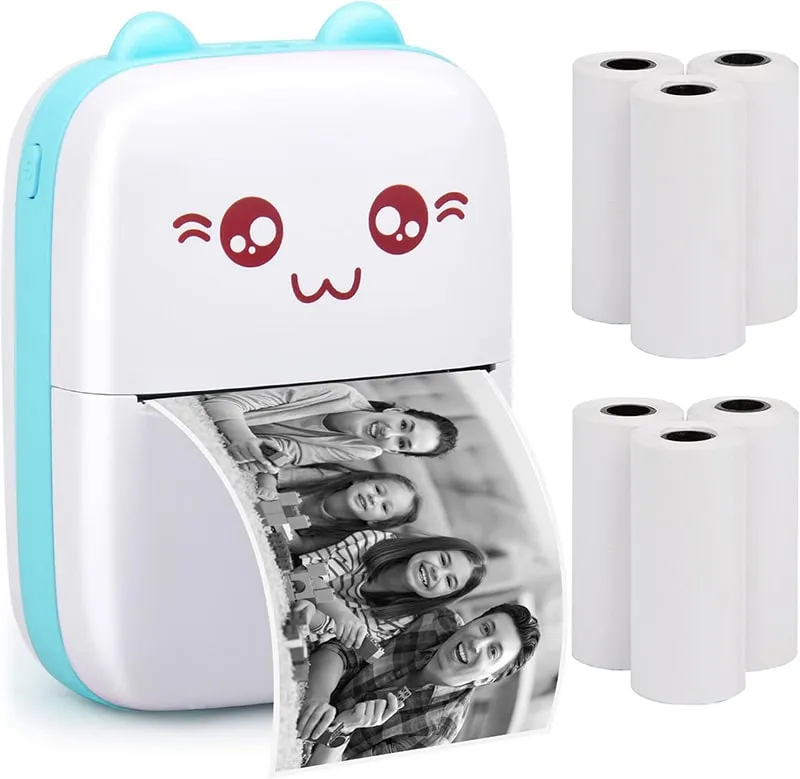 مینی پرینتر حرارتی قابل حمل طرح خرگوشی mini printer