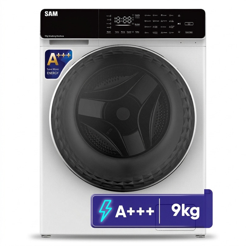 ماشین لباسشویی 9 کیلوگرم اتوماتیک سام مدل DD-P1485W