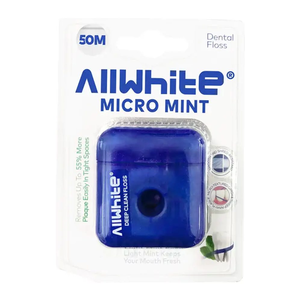 نخ دندان All White مدل Deep Clean با طعم نعنا طول 50 متر