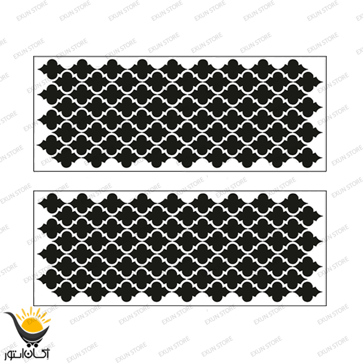 برچسب چراغ خودرو طرح پترن بسته دو عددی