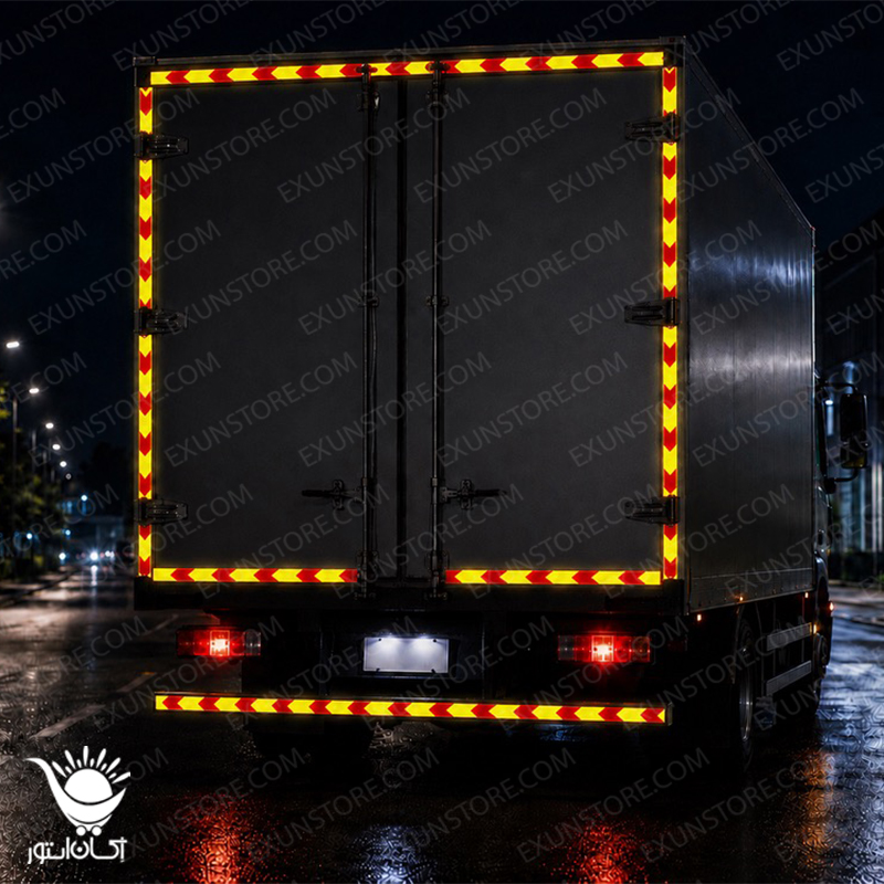 نوار هشدار شبرنگ رنگ زرد قرمز