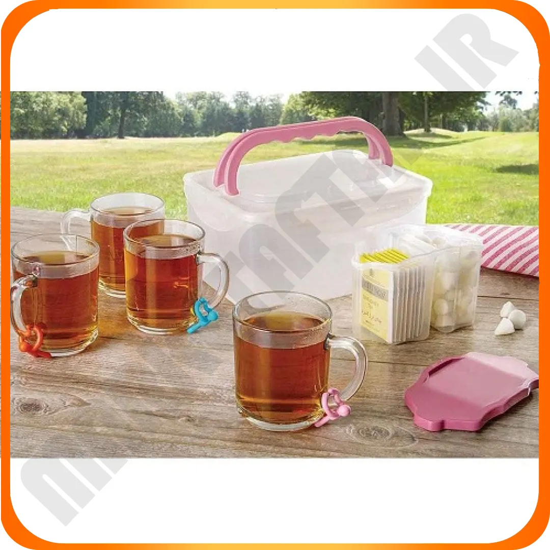 ست چای خوری 4 نفره دسته دار وانیلی 17807 لیمون
