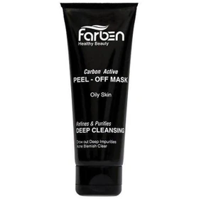 ماسک صورت پوست چرب و آکنه دار فاربن حجم 75 میل اورجینال ا black mask for oily skin farben 75 ML