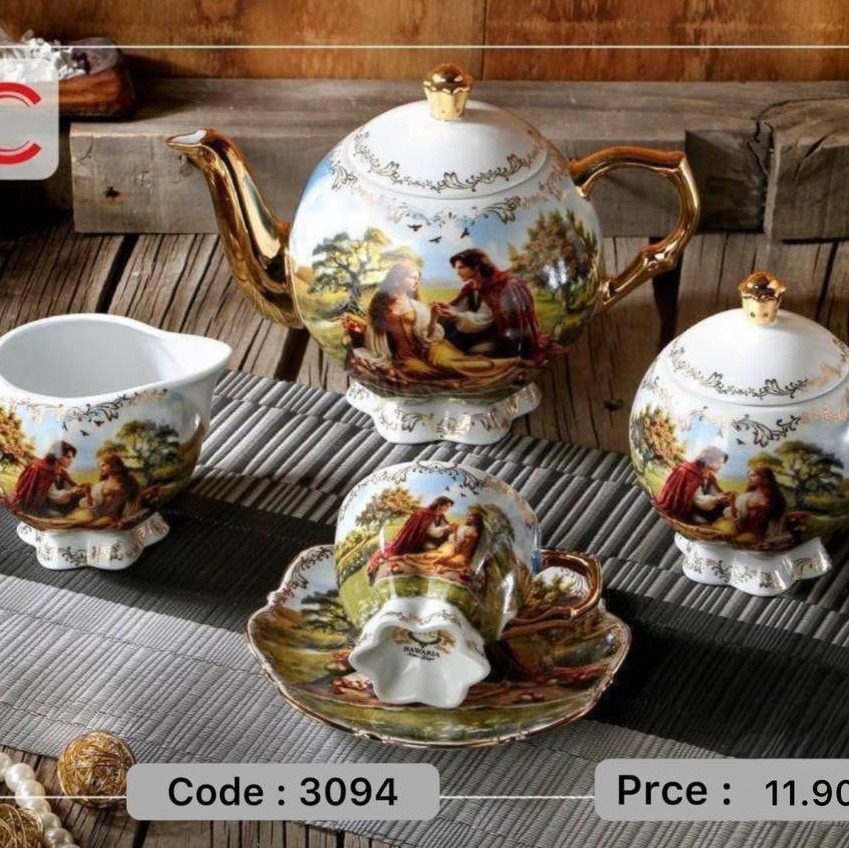 ست 7 پارچه چای خوری کد 3094