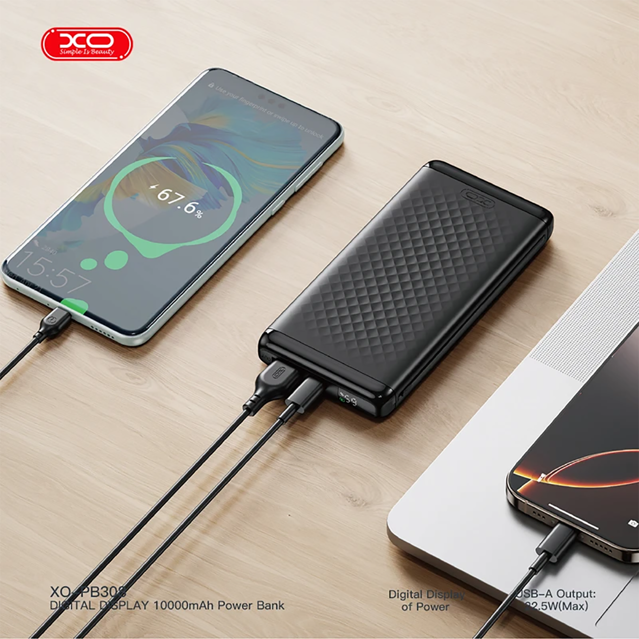 پاور بانک 10000 ایکس او XO مدل PB308 توان 22.5 وات