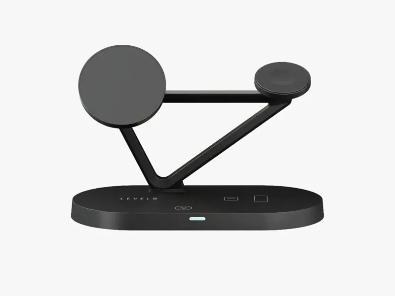 شارژر وایرلس مگنتی مولتی شارژ لِوللو Levelo Premio 5 In 1 Wireless Charging Pad LVL51WCPBK