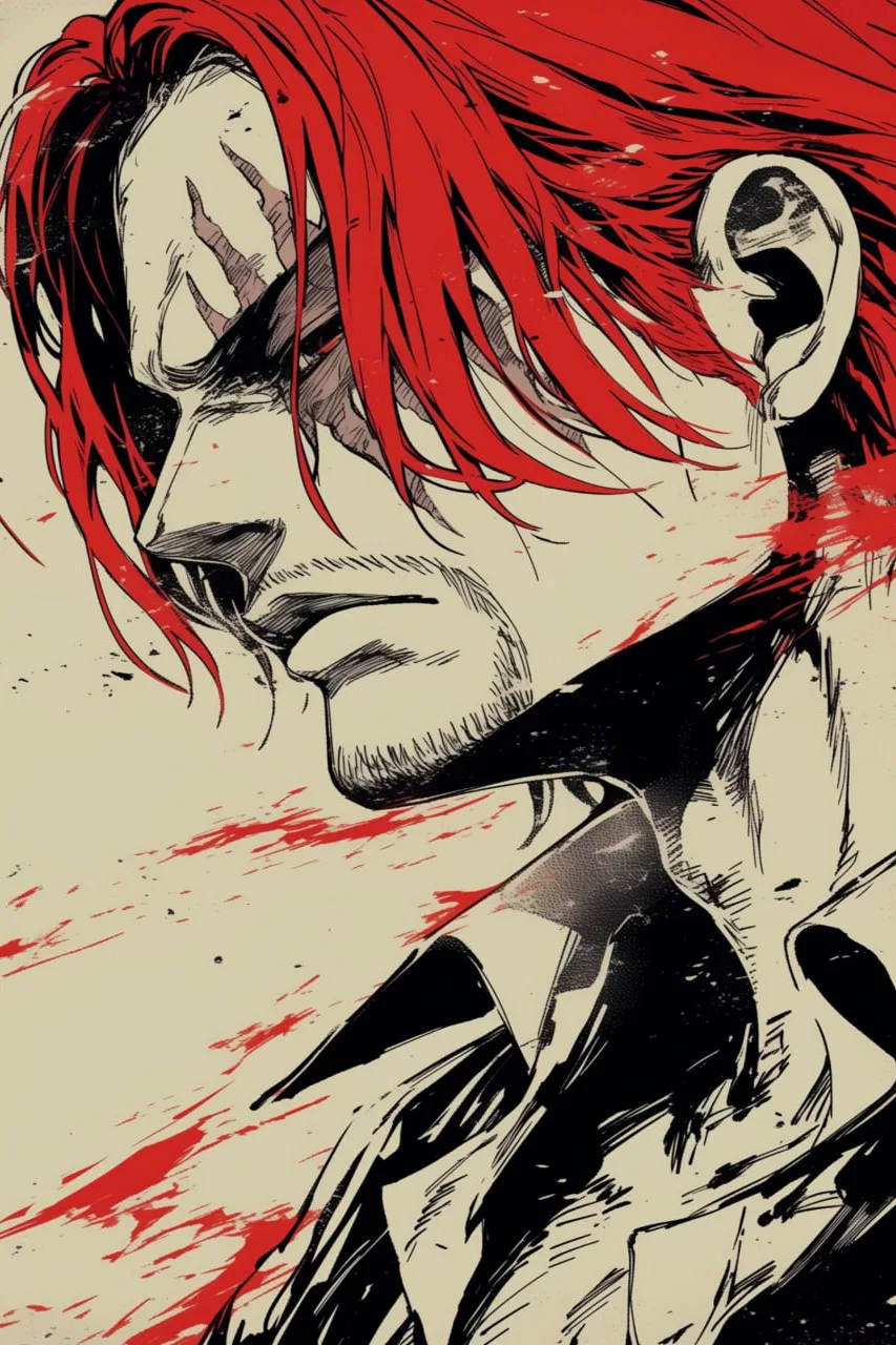 پوستر وان پیس ONE PIECE شانکس کرمی