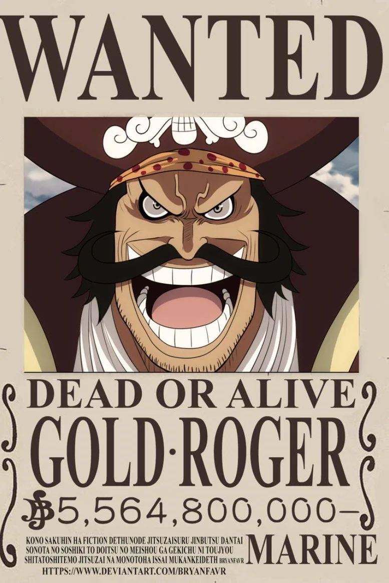 پوستر وان پیس one piece گل دی راجر