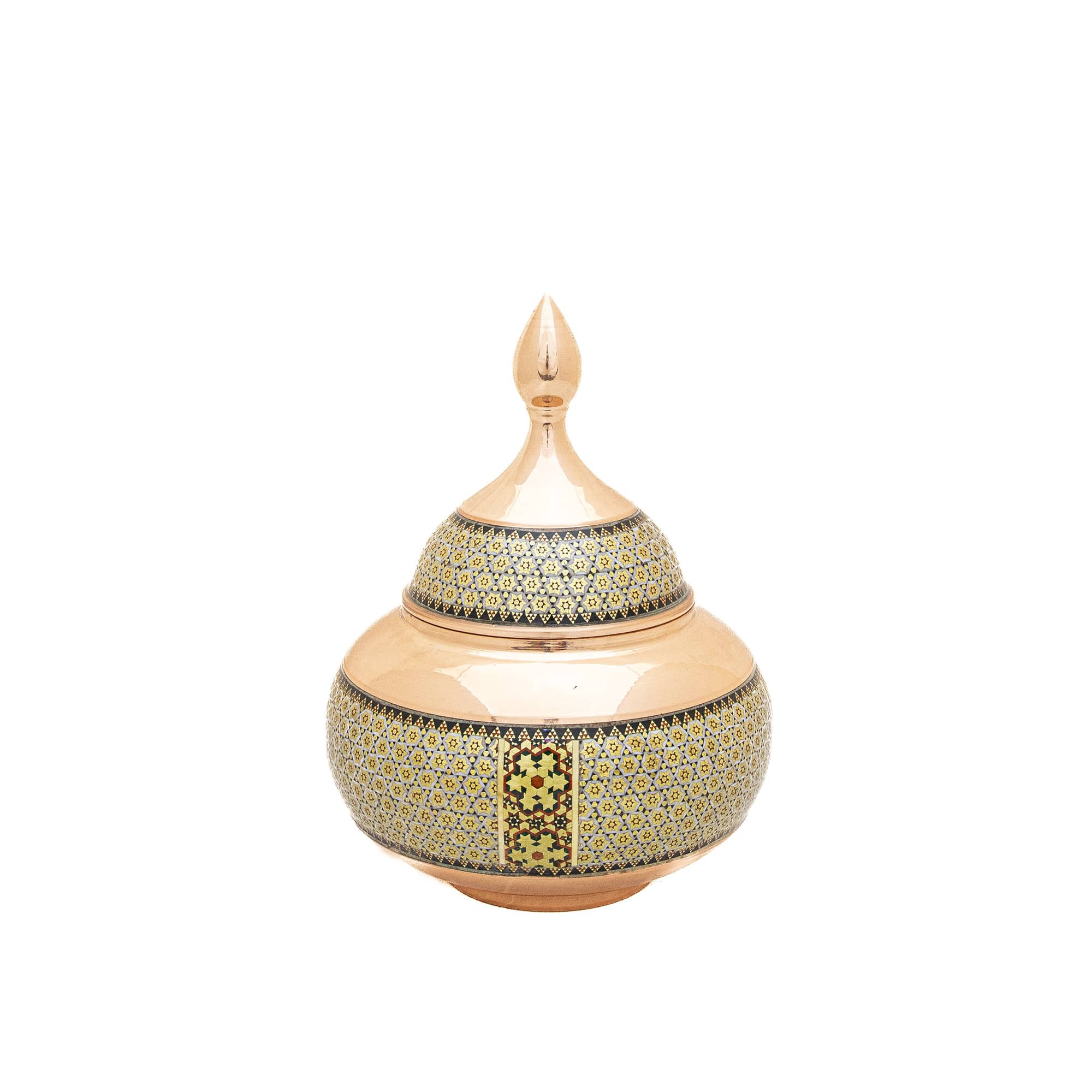 قندان مسی خاتم کاری کد 8168