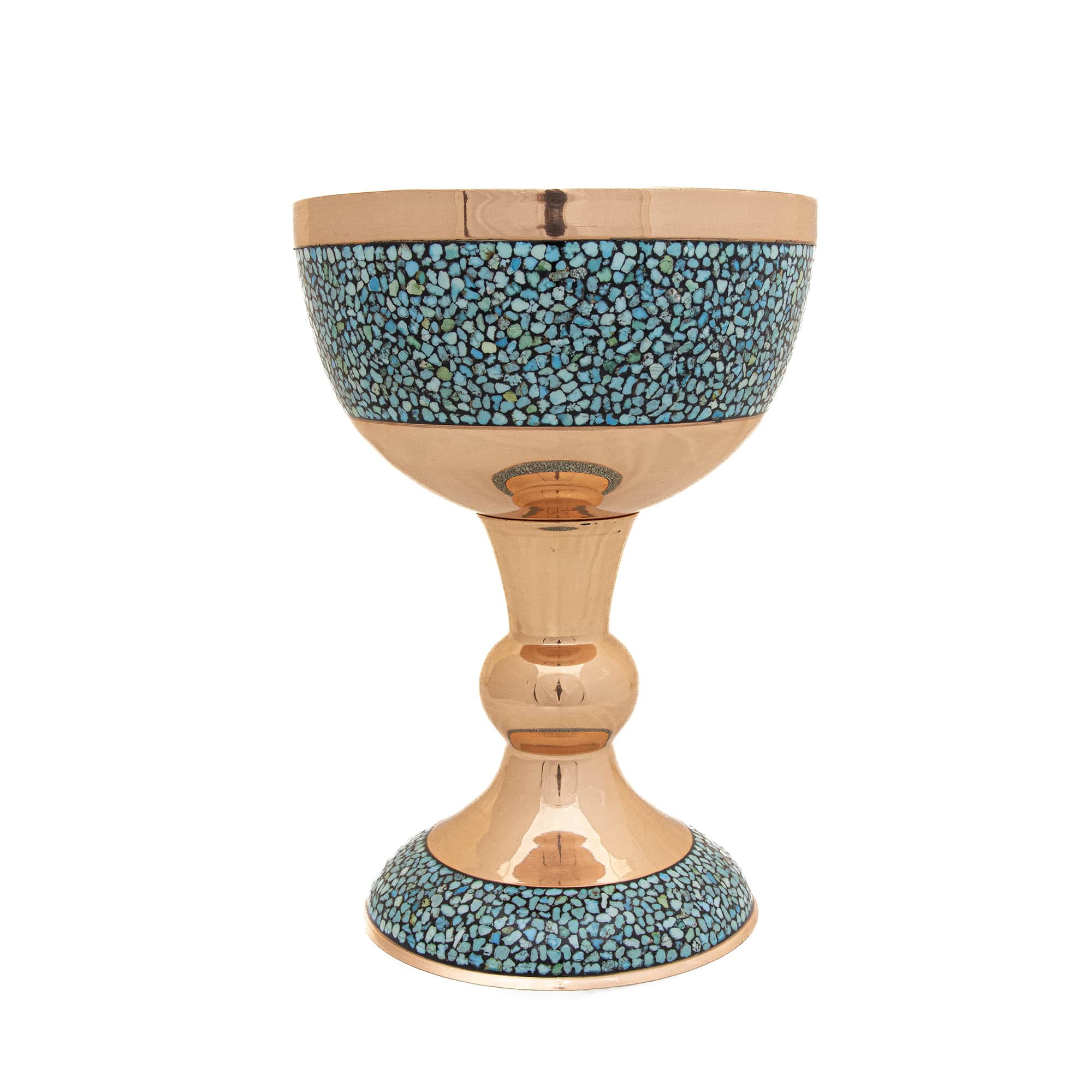 سنگاب مسی فیروزه کوب کد 8336