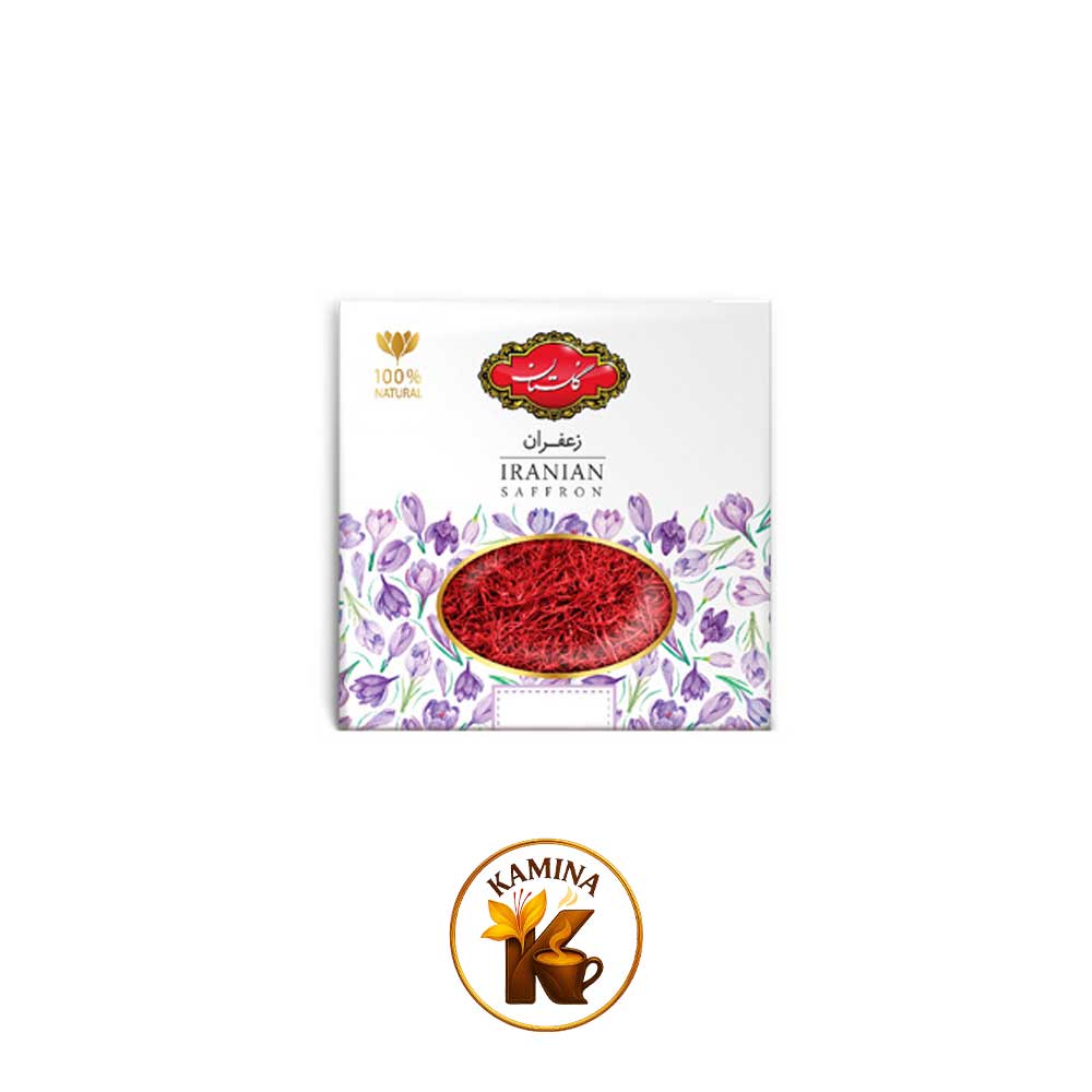 زعفران کاور یک مثقال طرح گل گلستان