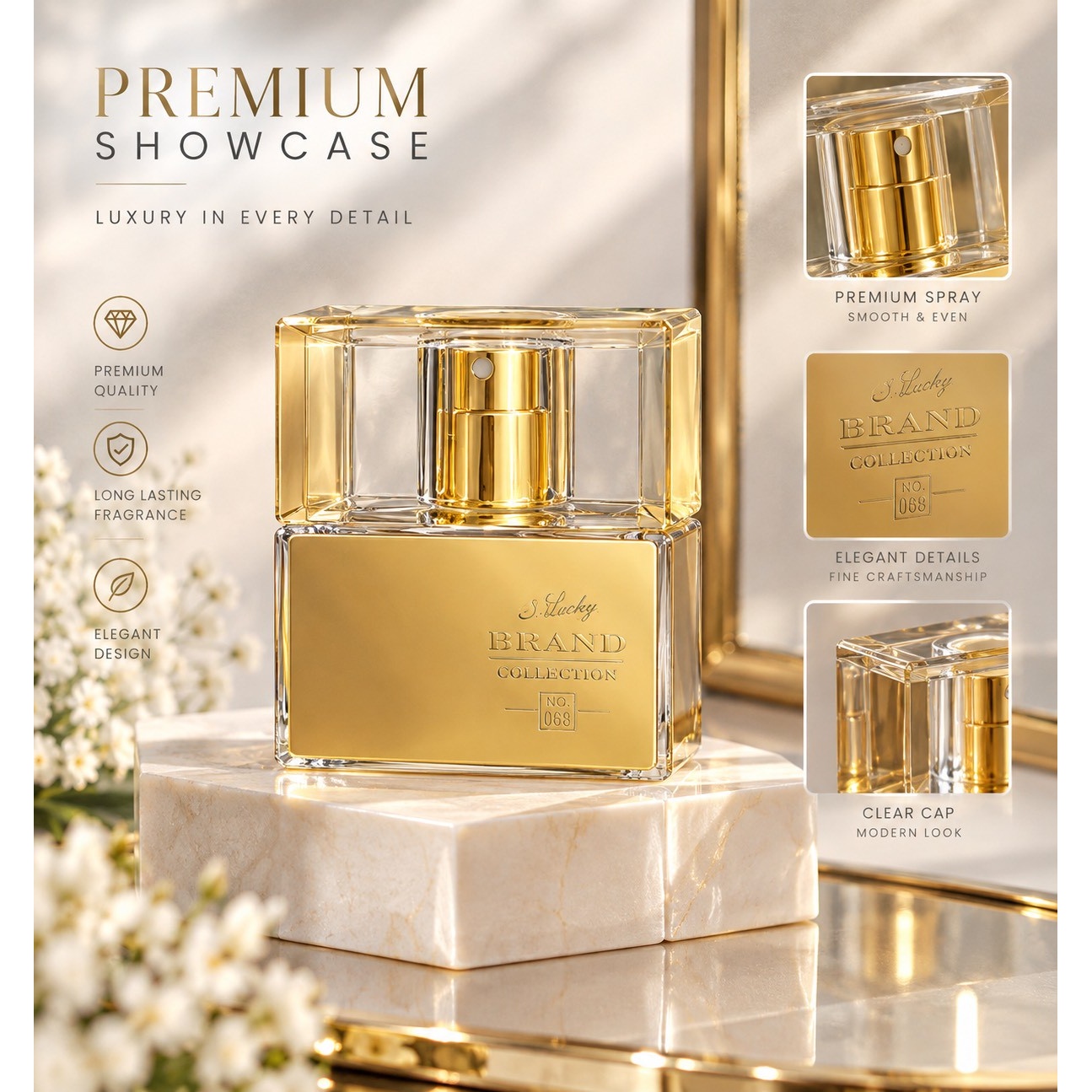 ادکلن جیبی زنانه برند کالکشن کد 195 رایحه Shiseido Zen Gold حجم 25 میل