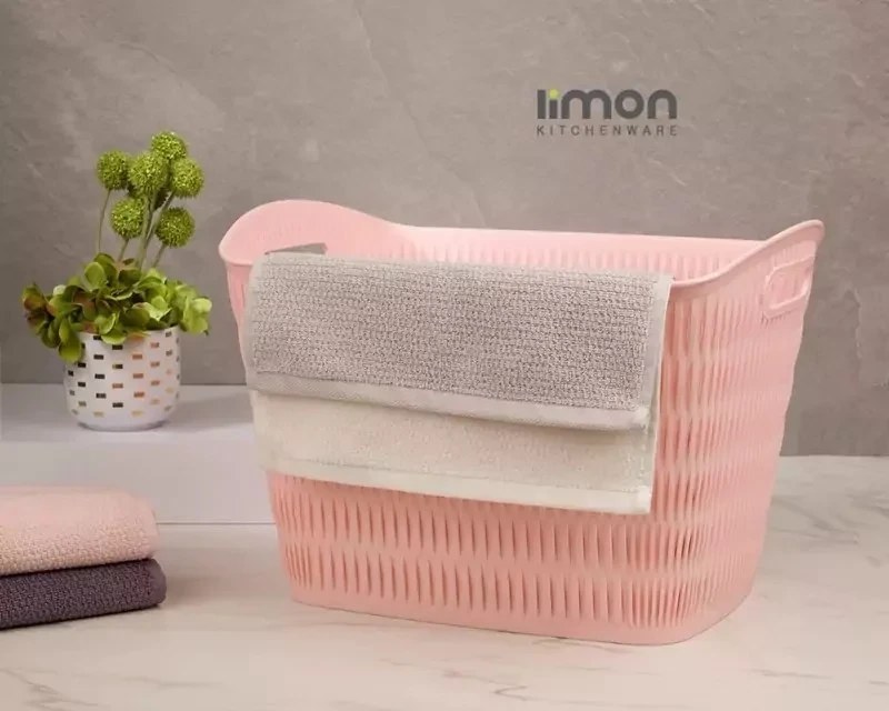 سبد رخت مستطیل لیمون LIMON بامبو (الوان) کد 139435
