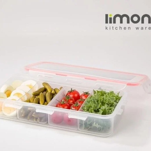 ظرف فریزری لیمون LIMON مستطیل چهار خانه جدید کد 77635