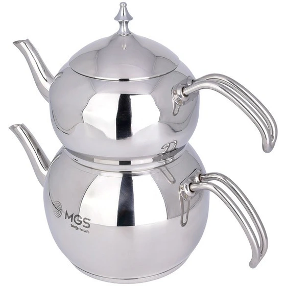 کتری و قوری لوله دار 2.2 لیتری ام جی اس MGS با دسته باکالیت کد K41020