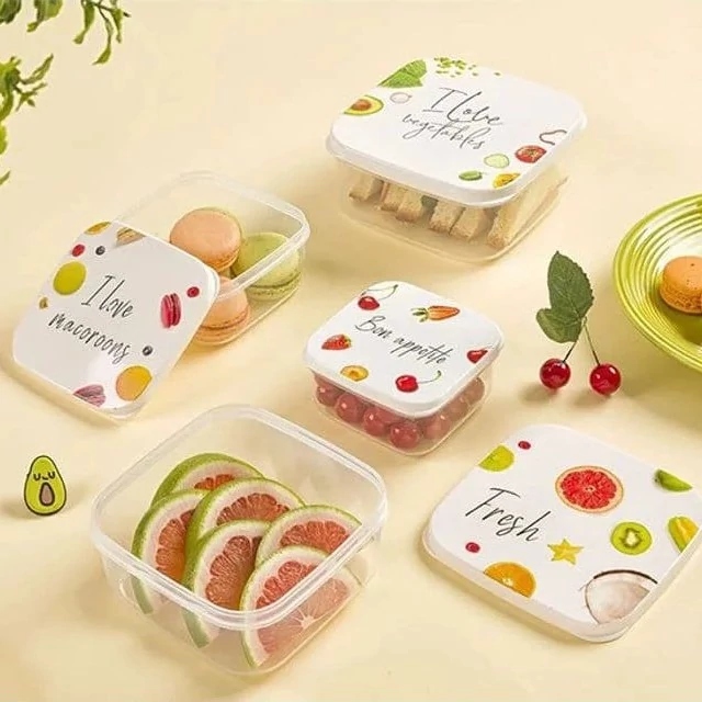 ست ظرف غذا لیمون LIMON مربع چاپدار کد 223100