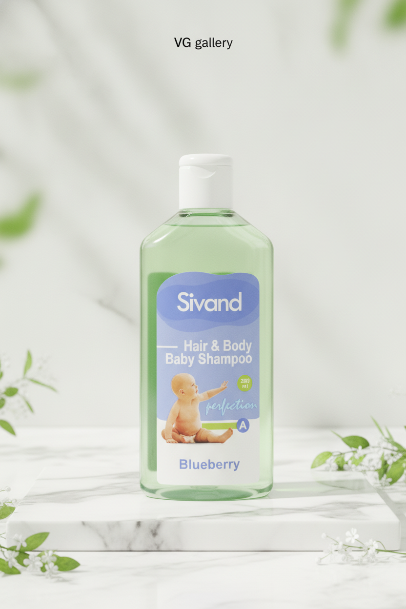شامپو سر و بدن کودک سیوند مدل بلوبری (Blueberry) سری Perfection حجم 200 میلیلیتر
