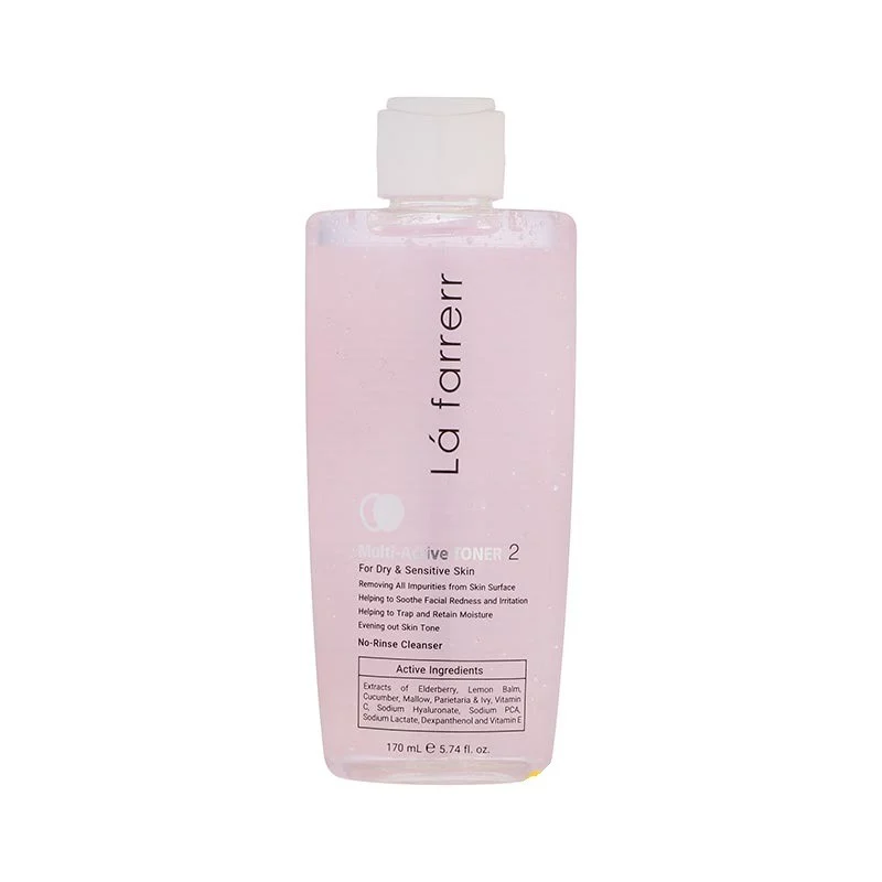تونر مولتی اکتیو 2 لافارر مناسب پوست خشک و حساس حجم 170ml