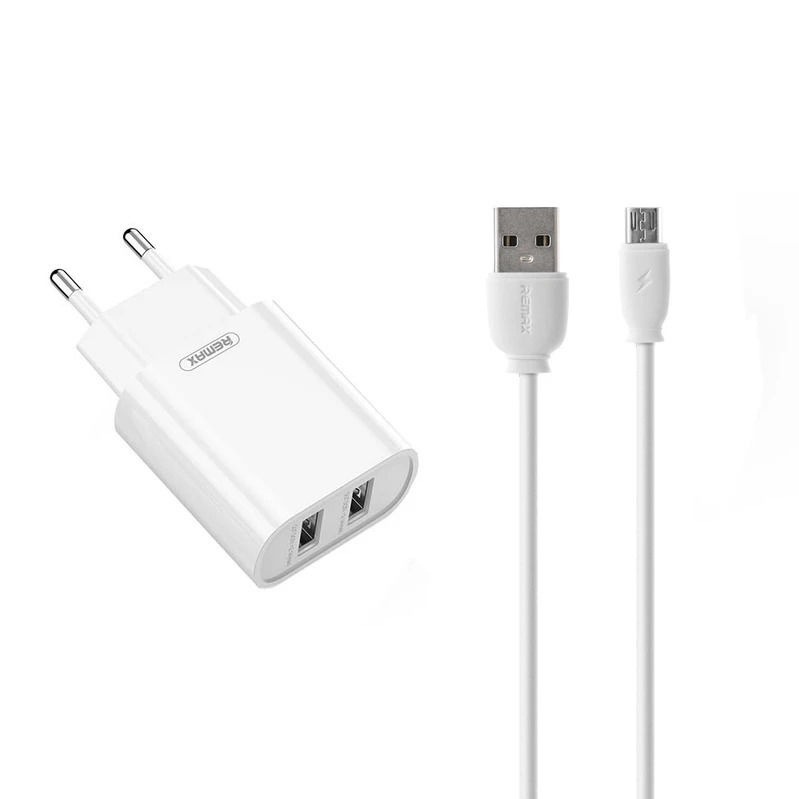 شارژر دیواری ریمکس مدل RP-U35 به همراه کابل تبدیل microUSB کد 9798