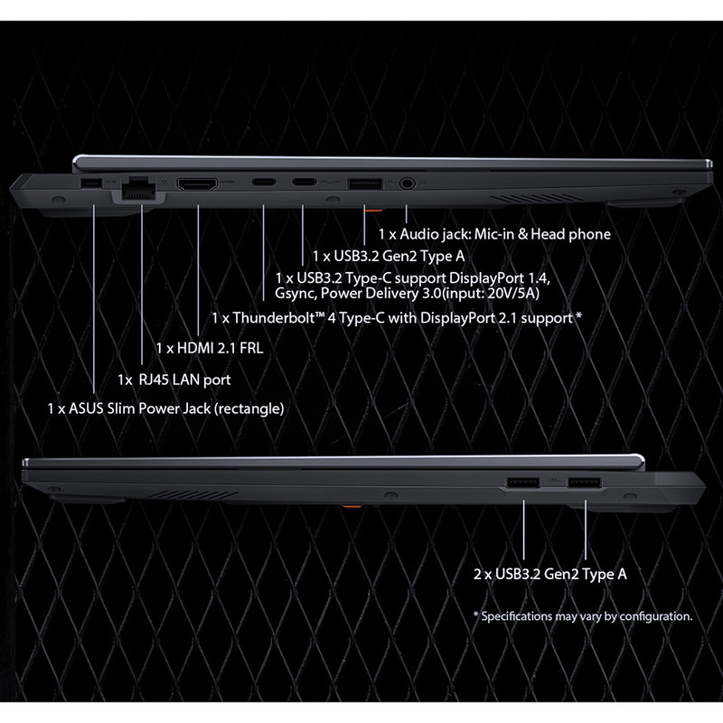 لپ تاپ 16 اینچی ایسوس مدل TUF Gaming F16 FX608JMR-i7 14650HX-16GB DDR5 5600MHz-512GB SSD-RTX5060 8GB-FHD 165Hz
