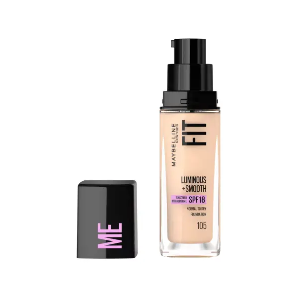 کرم پودر میبلین مدل Fit Me Luminous SPF18 رنگ Natural Ivory شماره 105